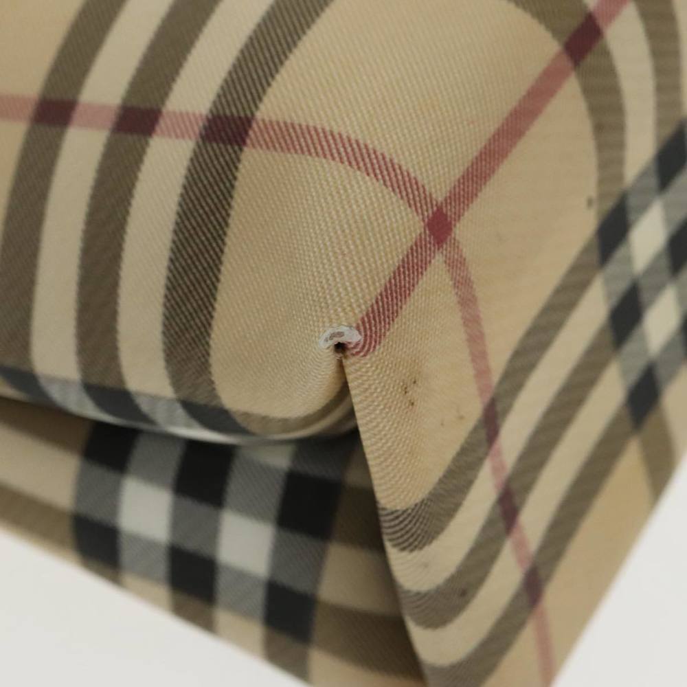 BURBERRY Nova Check Hand Bag PVC Beige Auth 102372 - Picture 12 of 16